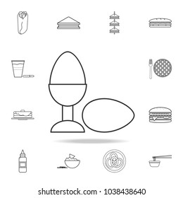 Easter egg in stand icon. Detailed set of fast food icons. Premium quality graphic design. One of the collection icons for websites, web design, mobile app on white background
