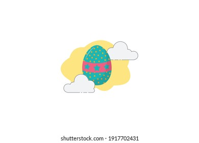 Easter Egg Star Freckles Cloud Icon