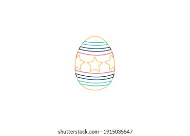 Easter Egg Star Line Color Line
