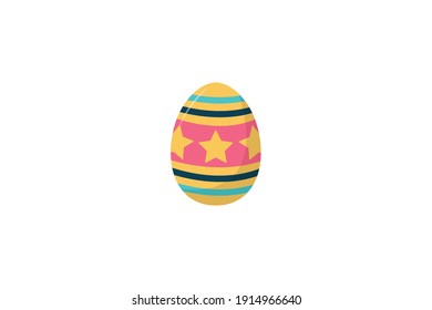 Easter Egg Star Line Vector Icon