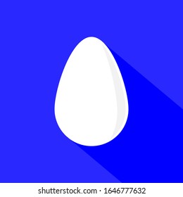 Easter egg sticker with shadow. Food icon. Vector stock illustration for Easter holidays design. Spring holiday