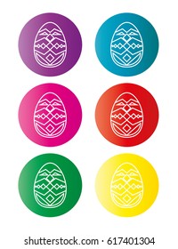 Easter egg / Egg sticker - Vector illustration
