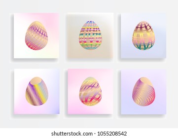 easter egg stock vector illustration set