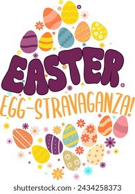 Easter Egg stravaganza. easter t-shirt design