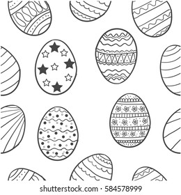 Easter egg style hand draw of doodles