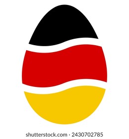 Easter egg stylized pattern color of Germany flag de