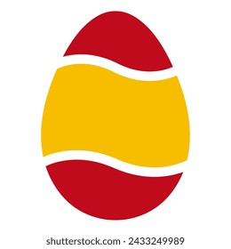 Easter egg stylized pattern color of Spain flag es