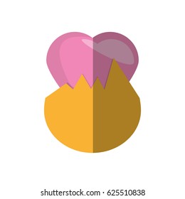 easter egg surprise heart shadow