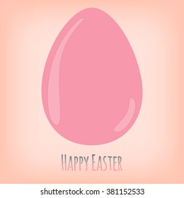 Easter egg surround pink vector object on a peach background