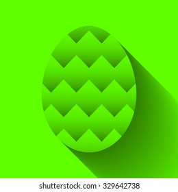 Easter egg symbol with zigzag pattern for greeting cards, decoration, icon designs and as part of other creative works.
Editable vector with several layers.
Eps 10