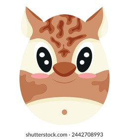 Easter egg template painted with animal motifs, i.e. painted in the form of deer, for posters, banners or holiday cards	