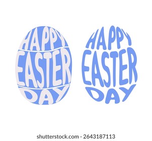 Easter egg with text happy easter day