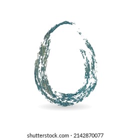 Easter egg textured vector illustration background