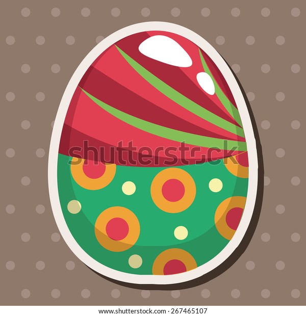 Easter Egg Theme Elements Backgroundeps10 Stock Vector Royalty