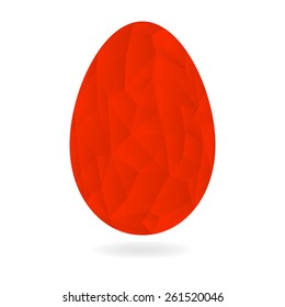 Easter egg with triangle pattern. 