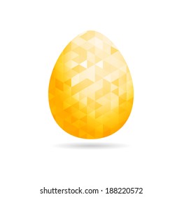 Easter egg with triangle pattern. Happy easter theme.