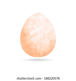 Easter egg with triangle pattern. Happy easter theme.