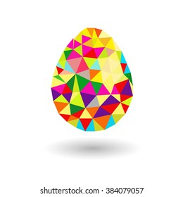Easter egg from triangles
colorful easter egg with triangles on a white background with shadow