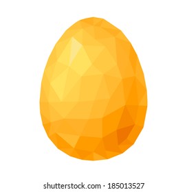 Easter egg triangular and isolated in white background in vector