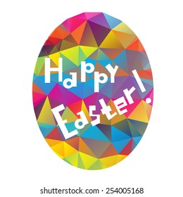 Easter egg in a triangular style