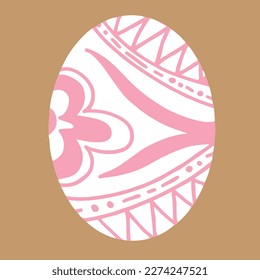 easter egg with unique beautiful decoration, good for graphic design resource on april month.