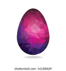 Easter Egg, vector arts designed crystal polygon.