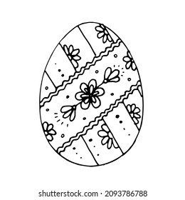 Easter egg. Vector clipart. Hand drawn