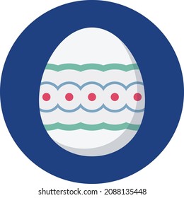 Easter Egg Vector Color Icon which can easily editable

