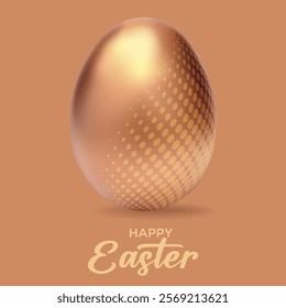 Easter egg. Vector gold Easter egg. Golden eggs. Gold egg. Golden eggs vector illustration. Spring gold egg. Happy Easter golden. Vector painted eggs. Realistic eggs. Easter golden decoration