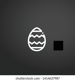 Easter Egg vector icon. Easter Egg concept stroke symbol design. Thin graphic elements vector illustration, outline pattern for your web site design, logo, UI. EPS 10.