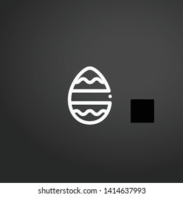 Easter Egg vector icon. Easter Egg concept stroke symbol design. Thin graphic elements vector illustration, outline pattern for your web site design, logo, UI. EPS 10.