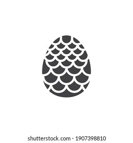 Easter egg vector icon. filled flat sign for mobile concept and web design. Easter egg ornament glyph icon. Symbol, logo illustration. Vector graphics