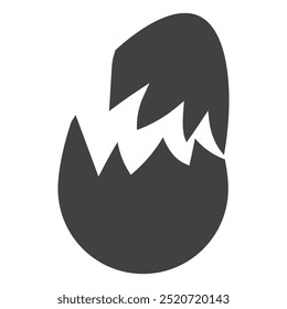 Easter egg vector icon. filled flat sign for mobile concept and web design. Egg with cracked egg shell simple solid icon. Symbol, logo illustration. Pixel perfect vector graphics. EPS 10.