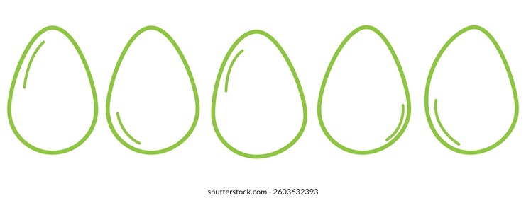 Easter Egg vector Icon. Flat style egg icon set. Vector illustration.