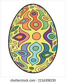 Easter Egg Vector Illustration Colorful