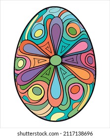 Easter Egg Vector Illustration Colorful