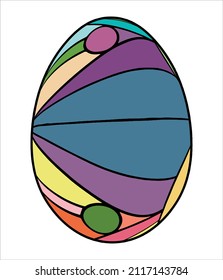 Easter Egg Vector Illustration Colorful Decorative Ornaments