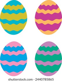 Ilustración de Pascua de huevo de Pascua con coloridos huevos de chocolate para diseños