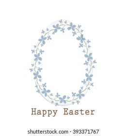 Easter egg vector illustration flower celebration symbol