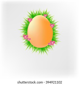 Easter egg vector illustration flower celebration symbol