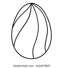 Easter egg. vector. illustration. isolated on a white background. Can be used for menus, cards, design, print on fabric.