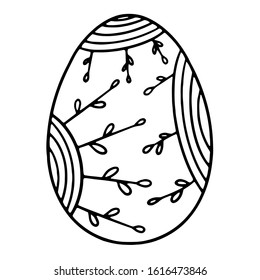 Easter egg. vector. illustration. isolated on a white background. Can be used for menus, cards, design, print on fabric.