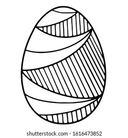 Easter egg. vector. illustration. isolated on a white background. Can be used for menus, cards, design, print on fabric.