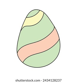 Easter Egg. Vector illustration. Isolated on white background