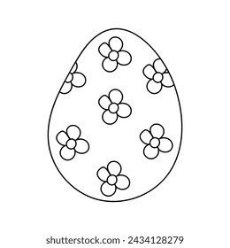 Easter Egg. Vector illustration. Isolated on white background