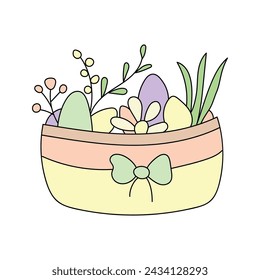 Easter Egg. Vector illustration. Isolated on white background