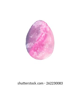 Easter egg. Vector illustration of watercolor egg with ombre effect. Easter decorative element. Real watercolor painting.