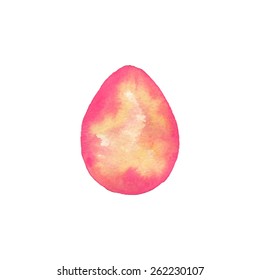 Easter egg. Vector illustration of watercolor egg with ombre effect. Easter decorative element. Real watercolor painting.