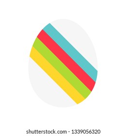 Easter egg vector, Isolated Easter flat design icon