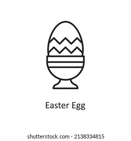 Easter Egg vector Outline Icon Design illustration. Easter Symbol on White background EPS 10 File